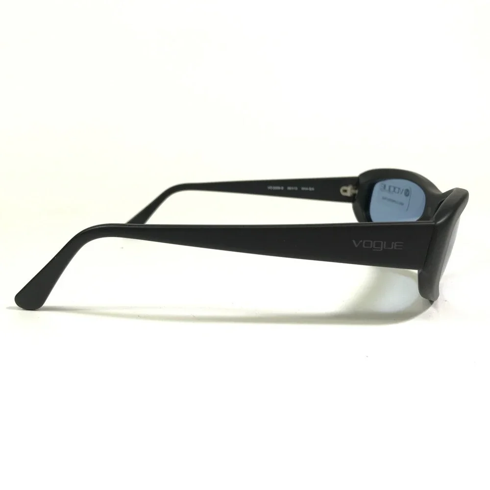 Vogue Sunglasses VO2209-S W44/S4 Black Rectangular Frames with Blue Lenses